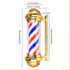 27 Inch Barber Pole LED Sign Light | Rotating Red White Blue Stripe | Wall Mounted Salon Sign