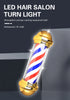 27 Inch Barber Pole LED Sign Light | Rotating Red White Blue Stripe | Wall Mounted Salon Sign