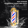 27 Inch Barber Pole LED Sign Light | Rotating Red White Blue Stripe | Wall Mounted Salon Sign