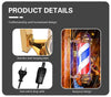 27 Inch Barber Pole LED Sign Light | Rotating Red White Blue Stripe | Wall Mounted Salon Sign