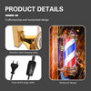 27 Inch Barber Pole LED Sign Light | Rotating Red White Blue Stripe | Wall Mounted Salon Sign