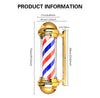 27 Inch Barber Pole LED Sign Light | Rotating Red White Blue Stripe | Wall Mounted Salon Sign