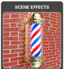27 Inch Barber Pole LED Sign Light | Rotating Red White Blue Stripe | Wall Mounted Salon Sign