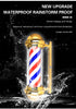 27 Inch Barber Pole LED Sign Light | Rotating Red White Blue Stripe | Wall Mounted Salon Sign