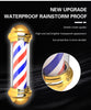 27 Inch Barber Pole LED Sign Light | Rotating Red White Blue Stripe | Wall Mounted Salon Sign
