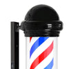 29 Inch Barber Pole Light IP54 Waterproof | Rotating LED Strip Salon Sign | Black Wall Mounted Open Sign