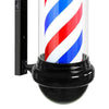 29 Inch Barber Pole Light IP54 Waterproof | Rotating LED Strip Salon Sign | Black Wall Mounted Open Sign