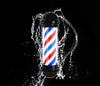 29 Inch Barber Pole Light IP54 Waterproof | Rotating LED Strip Salon Sign | Black Wall Mounted Open Sign