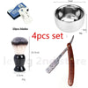 Wood Handle Blade Shaving Razors Professional Barber Shaver Razor Men's Replaceable Blade Shaving Razor Men Gift