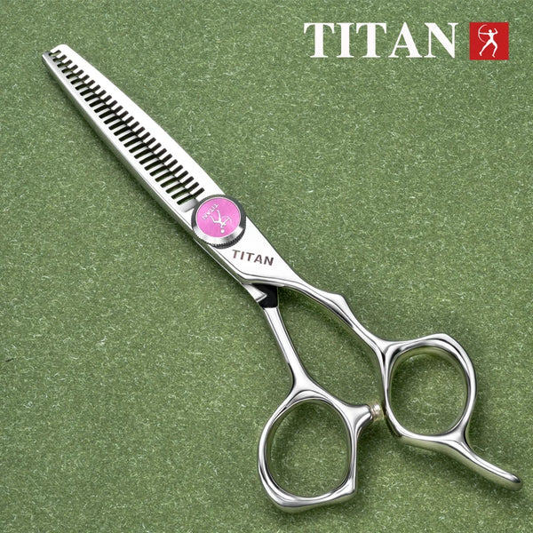 TITAN professional barber scissors double tooth thinning scissors6inch vg10 steel