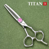 TITAN professional barber scissors double tooth thinning scissors6inch vg10 steel