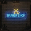Barber Open LED Neon Sign Light Wall Mounted Display - USB Powered Decor for Barbershop Hair Salon Studio Men’s Facial Care Club
