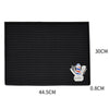 Barber Station Mat Cushion Non-slip Black Pad Hairdress Organizer for Clippers Scissors Trimmers Brushes Storage Tool