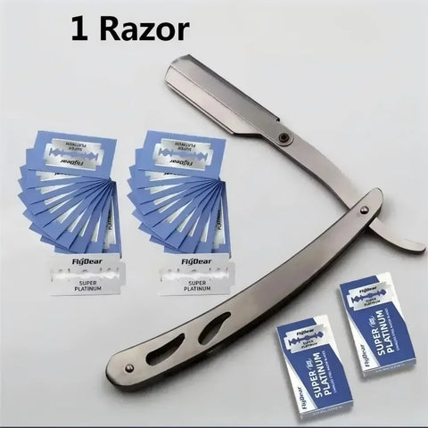 1Pcs MenManual razor Old-fashioned Shaver Old-fashioned razor Razor Eyebrow shaver holder Shaving face Shaving hair Hair scraper