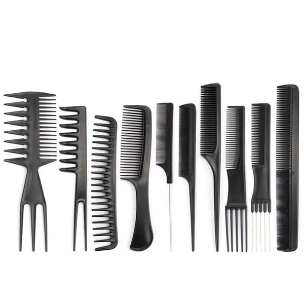 【Hot sales】10 Hair comb Barbershop hair comb Steel needle comb plastic comb flat head comb pointy tail