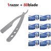 1Pcs MenManual razor Old-fashioned Shaver Old-fashioned razor Razor Eyebrow shaver holder Shaving face Shaving hair Hair scraper
