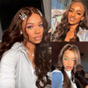 13x6 Chocolate Brown HD Lace Front Human Hair Wigs Body Wave Human Hair Wig 46 Inch 200Density Colored Human Hair Wigs For Women