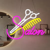 Barber Open LED Neon Sign Light Wall Mounted Display - USB Powered Decor for Barbershop Hair Salon Studio Men’s Facial Care Club