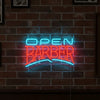 Barber Open LED Neon Sign Light Wall Mounted Display - USB Powered Decor for Barbershop Hair Salon Studio Men’s Facial Care Club