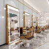 Barber Shop Mirror Hairdressing Double Sided Styling Led Mirror Station Barber Mirror Unit For Barber Shop