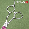 TITAN professional barber scissors double tooth thinning scissors6inch vg10 steel