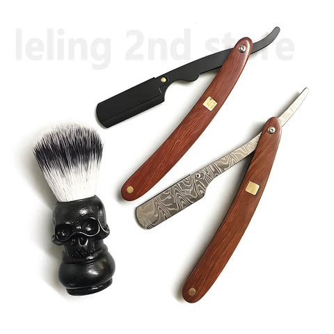 Wood Handle Blade Shaving Razors Professional Barber Shaver Razor Men's Replaceable Blade Shaving Razor Men Gift