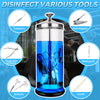 Barbershop Disinfection Jar Beauty Manicurist Stainless Steel Glass Filter Clean Sterilization Container Beauty Hair Salon Tools