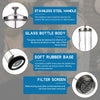 Barbershop Disinfection Jar Beauty Manicurist Stainless Steel Glass Filter Clean Sterilization Container Beauty Hair Salon Tools