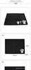Barber Station Mat Cushion Non-slip Black Pad Hairdress Organizer for Clippers Scissors Trimmers Brushes Storage Tool