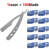 1Pcs MenManual razor Old-fashioned Shaver Old-fashioned razor Razor Eyebrow shaver holder Shaving face Shaving hair Hair scraper