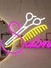 Barber Open LED Neon Sign Light Wall Mounted Display - USB Powered Decor for Barbershop Hair Salon Studio Men’s Facial Care Club