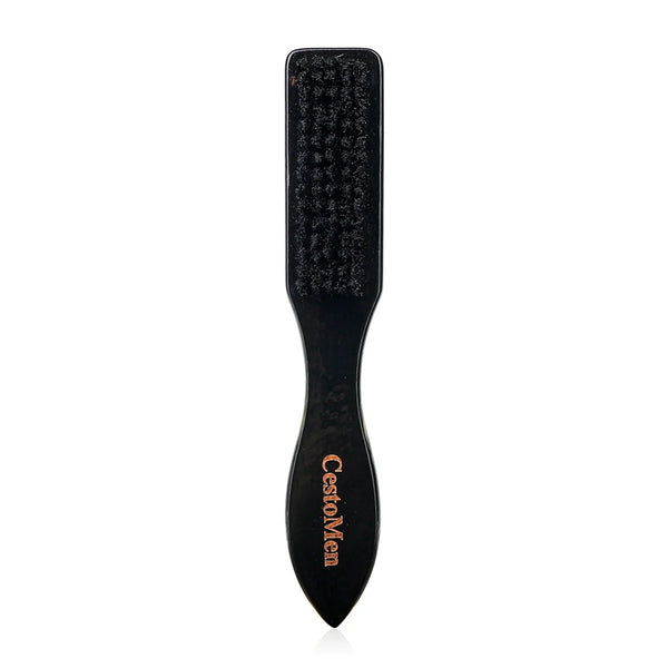 CestoMen Soild Wood Professional Fade Brush Barber Neck Sweeping Brush Comb Haircut Accessories Facial Cleaning Tools For Men