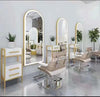 Barber Shop Mirror Hairdressing Double Sided Styling Led Mirror Station Barber Mirror Unit For Barber Shop