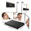360° Viewing Makeup Mirror for Hair Cutting Travel Portable Self Haircut Mirror with Adjustable Hooks for Shaving, Hair Styling