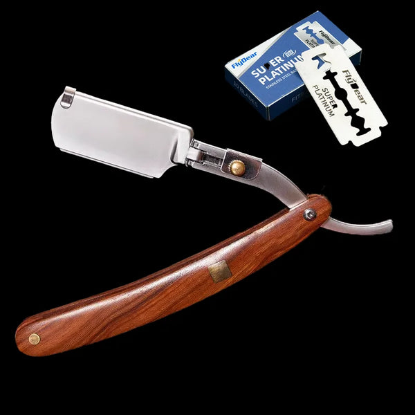 Wood Handle Blade Shaving Razors Professional Barber Shaver Razor Men's Replaceable Blade Shaving Razor Men Gift
