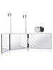 360° Viewing Makeup Mirror for Hair Cutting Travel Portable Self Haircut Mirror with Adjustable Hooks for Shaving, Hair Styling