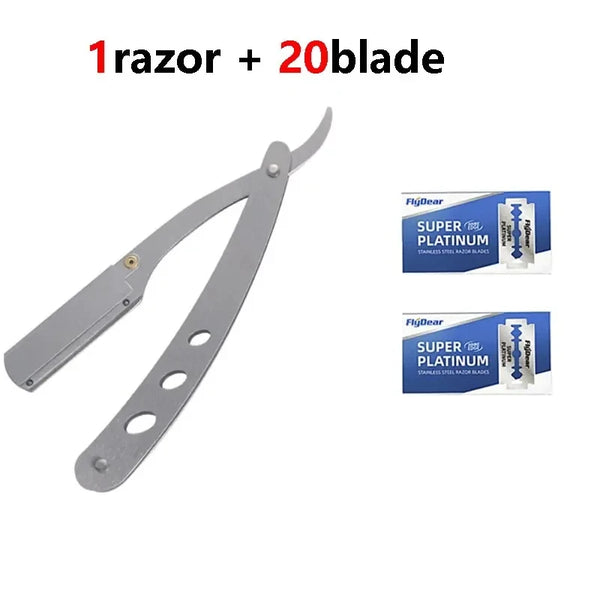 1Pcs MenManual razor Old-fashioned Shaver Old-fashioned razor Razor Eyebrow shaver holder Shaving face Shaving hair Hair scraper