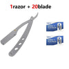 1Pcs MenManual razor Old-fashioned Shaver Old-fashioned razor Razor Eyebrow shaver holder Shaving face Shaving hair Hair scraper