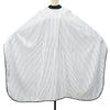 Barber Hair Cutting Cape White Stripe | Anti-Static Waterproof Sponge Collar | Professional Hairdressing Cloth