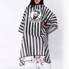Barber Stripe Hair Cape Non-Stick Cloth | Black White Stripe Salon Cutting Cape | Professional Barber Wrap Cape