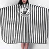 Barber Stripe Hair Cape Non-Stick Cloth | Black White Stripe Salon Cutting Cape | Professional Barber Wrap Cape