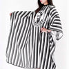 Barber Stripe Hair Cape Non-Stick Cloth | Black White Stripe Salon Cutting Cape | Professional Barber Wrap Cape