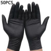 Black Nitrile Disposable Gloves Thickened | 20 50 100 Pack Waterproof Oil Resistant | S M L XL Salon Gloves