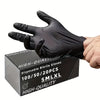 Black Nitrile Disposable Gloves Thickened | 20 50 100 Pack Waterproof Oil Resistant | S M L XL Salon Gloves