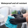 Black Nitrile Disposable Gloves Thickened | 20 50 100 Pack Waterproof Oil Resistant | S M L XL Salon Gloves