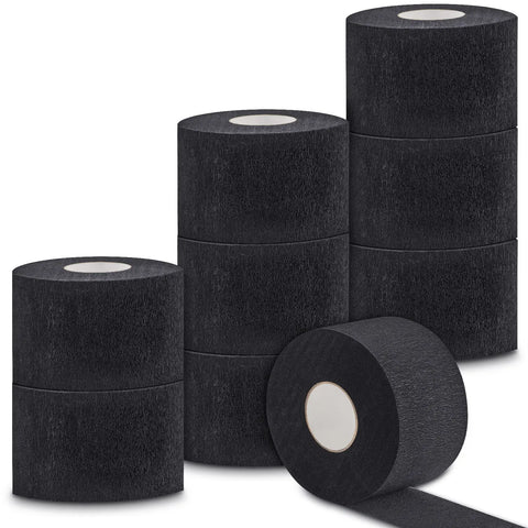 Disposable Black Barber Neck Strips Roll — Stretchy Neck Paper for Hair Cutting