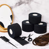 Disposable Black Barber Neck Strips Roll — Stretchy Neck Paper for Hair Cutting