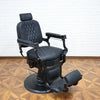 Hydraulic Barber Chair Black | 360° Rotating Reclining Salon Chair | Synthetic Leather