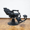 Hydraulic Barber Chair Black | 360° Rotating Reclining Salon Chair | Synthetic Leather