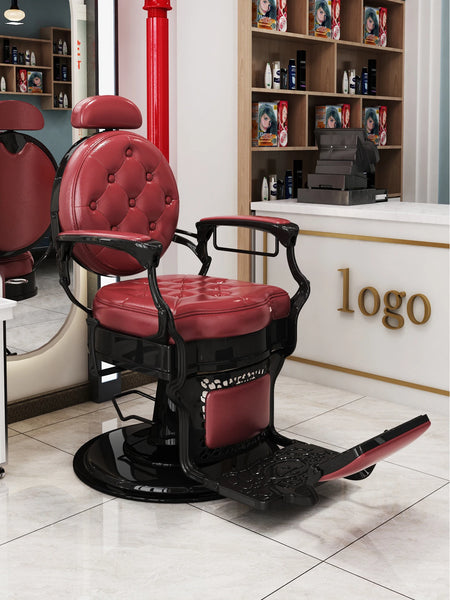 Modern Barber Chair Nordic Minimalist Design Hydraulic Reclining Salon Chair